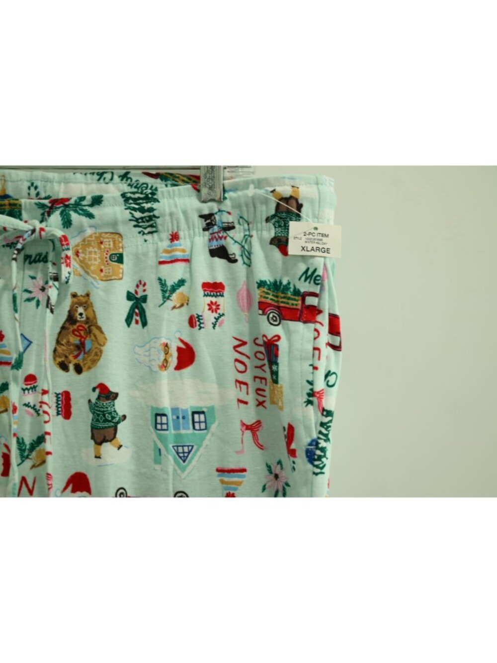 NWT Holiday Lane Drawstring Pajama Pants Sz XL Green Red Winter Christmas - Picture 5 of 8